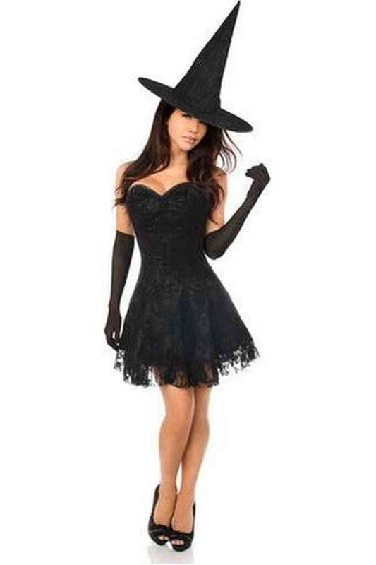 Lavish 3 PC Sultry Witch Corset Dress Costume - Daisy Corsets