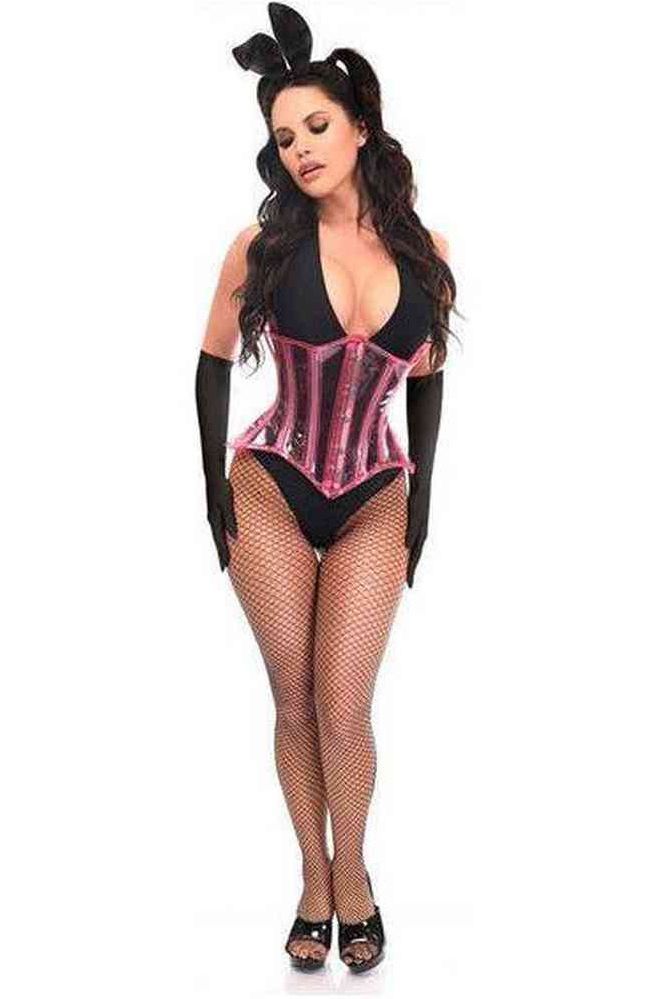 Lavish 4 PC Pink Festival Bunny Corset Costume - Daisy Corsets