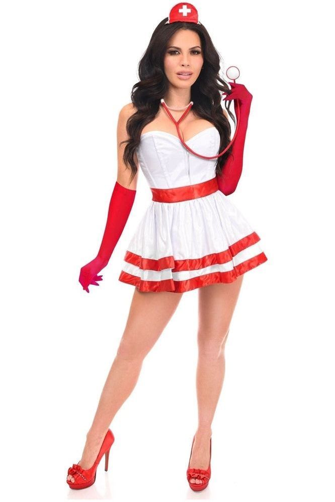 Lavish 5 PC Heart Stopper Nurse Corset Costume - Daisy Corsets