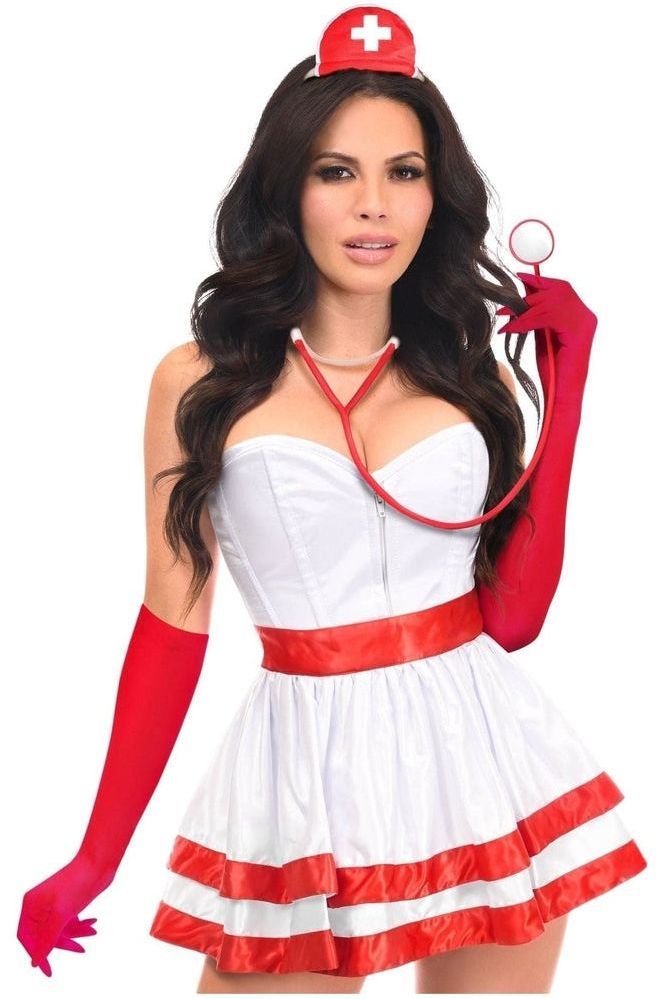 Lavish 5 PC Heart Stopper Nurse Corset Costume - Daisy Corsets