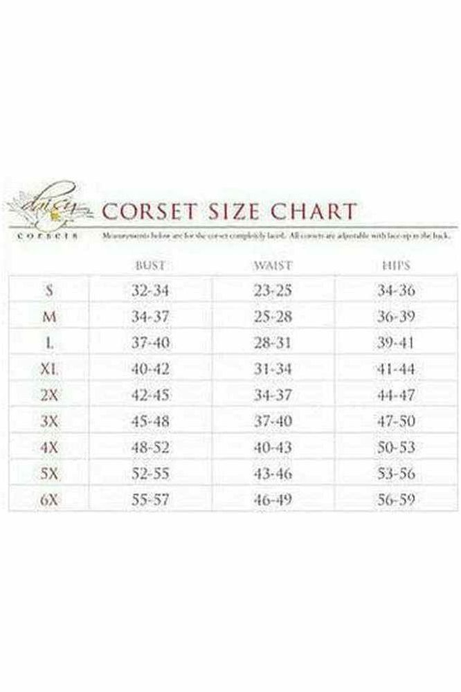 Lavish Black Satin Full Back Sweetheart Corset - Daisy Corsets