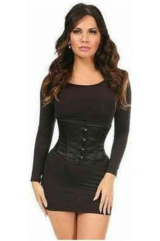 Lavish Black Satin Mini Cincher - Daisy Corsets