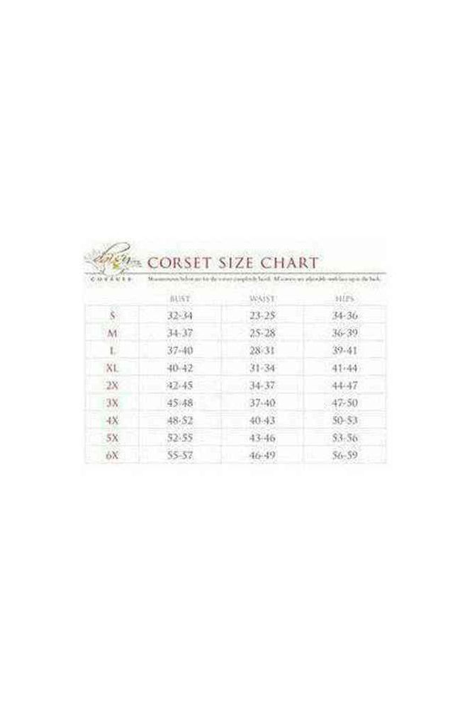 Lavish Blue w/Black Lace Overlay Corset Belt Cincher - Daisy Corsets