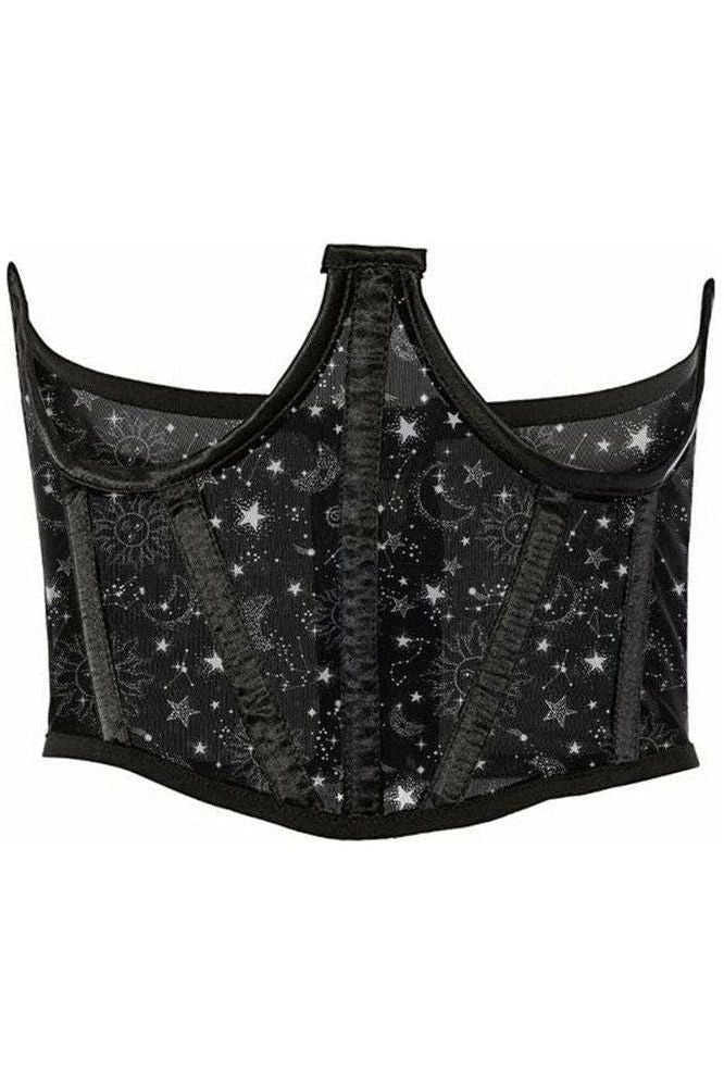 Lavish Celestial Mesh Open Cup Waist Cincher - Daisy Corsets