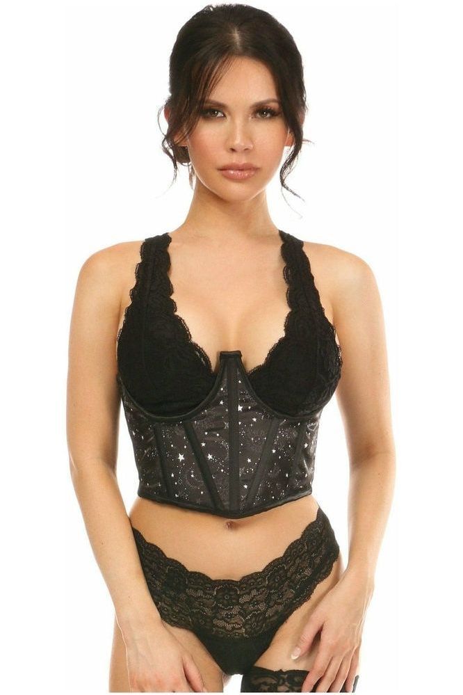 Lavish Celestial Satin Open Cup Waist Cincher - Daisy Corsets