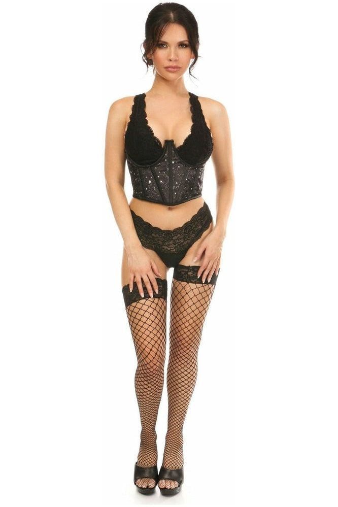 Lavish Celestial Satin Open Cup Waist Cincher - Daisy Corsets