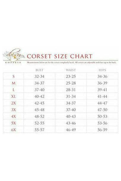 Lavish Dark Green Brocade Open Cup Waist Cincher - Daisy Corsets