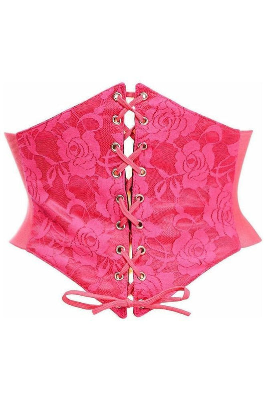Lavish Fuchsia Lace Corset Belt Cincher - Daisy Corsets