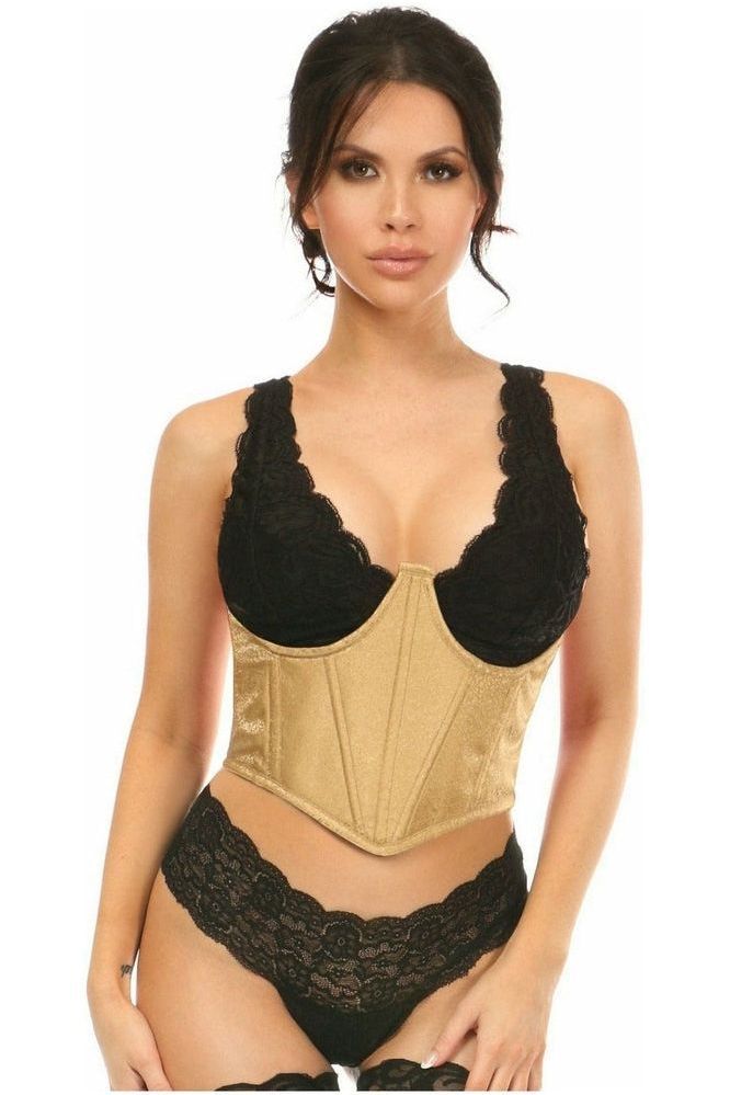 Lavish Gold Brocade Open Cup Waist Cincher - Daisy Corsets
