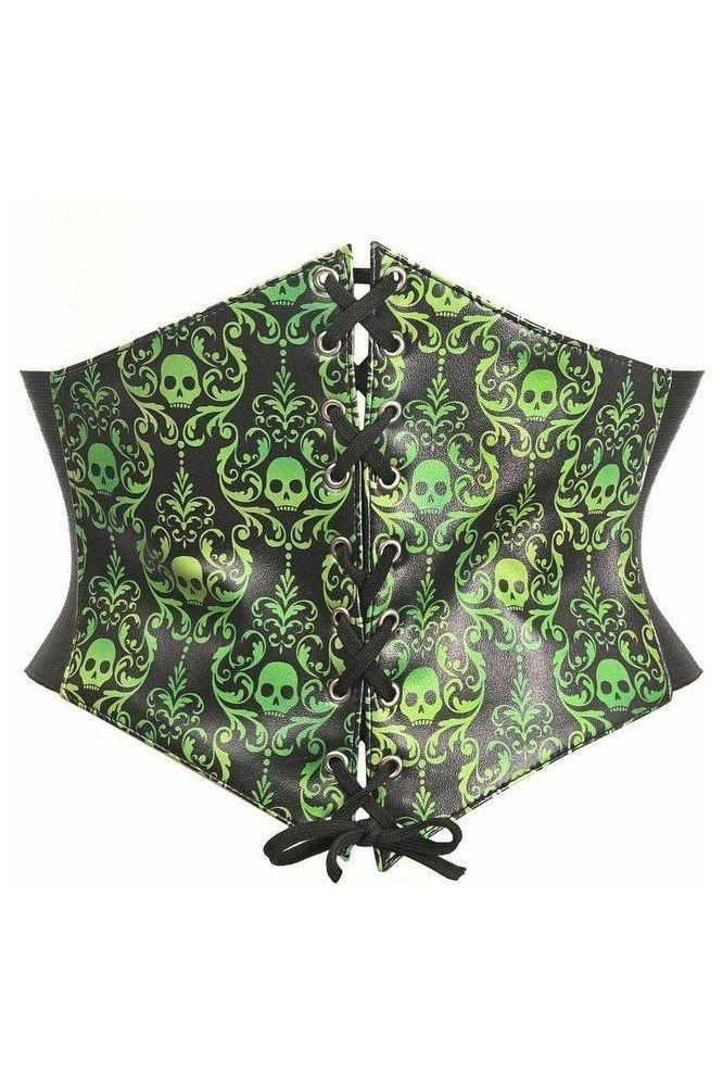 Lavish Green Gothic Lace - Up Corset Belt Cincher - Daisy Corsets