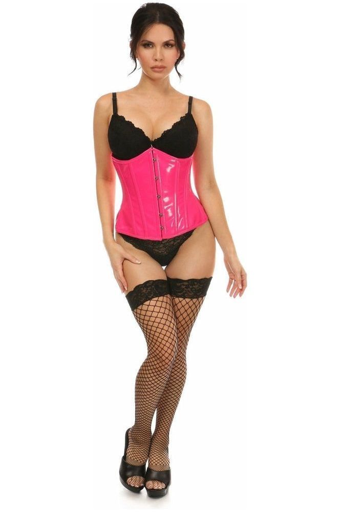 Lavish Hot Pink Patent Underbust Corset - Daisy Corsets