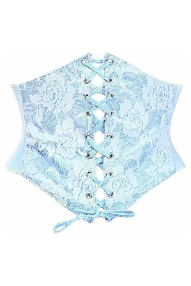 Lavish Lt Blue Lace Corset Belt Cincher - Daisy Corsets