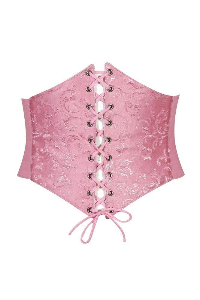 Lavish Lt Pink Brocade Corset Belt Cincher - Daisy Corsets