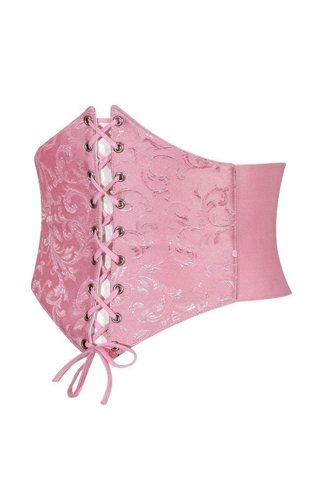 Lavish Lt Pink Brocade Corset Belt Cincher - Daisy Corsets