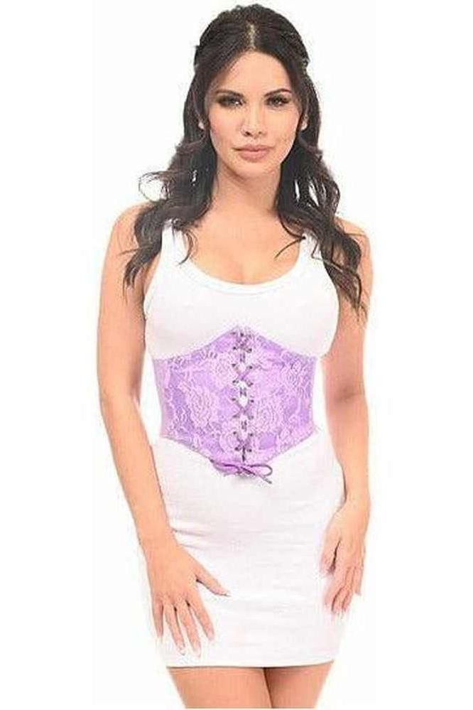 Lavish Lt Purple Lace Corset Belt Cincher - Daisy Corsets