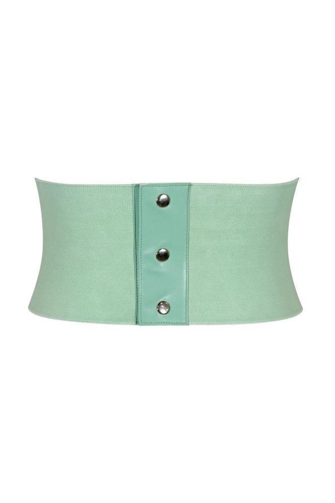 Lavish Mint Green Brocade Corset Belt Cincher - Daisy Corsets