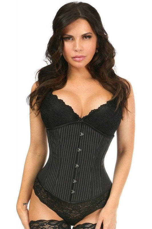 Lavish Pinstripe Underbust Corset - Daisy Corsets
