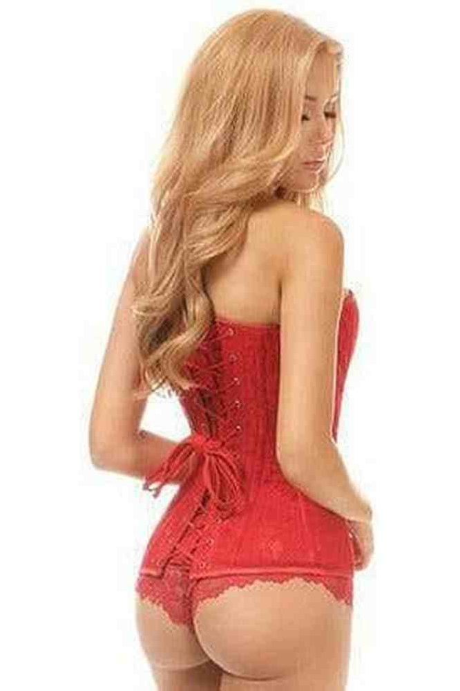 Lavish Red Lace Overbust Corset�� - Daisy Corsets