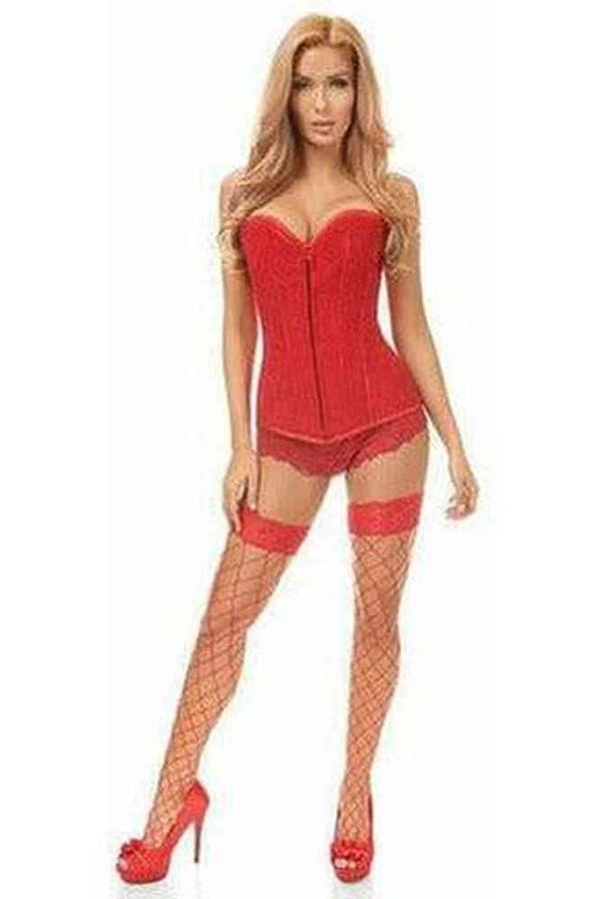 Lavish Red Lace Overbust Corset�� - Daisy Corsets