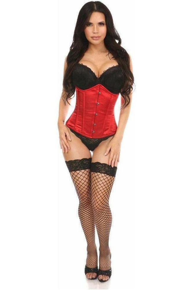 Lavish Red Satin Underbust Corset - Daisy Corsets