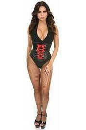 Lavish Wet Look Faux Leather Lace - Up Under Bust Corset - Daisy Corsets