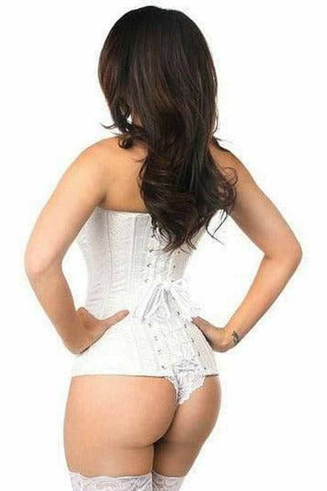 Lavish White Brocade Corset - Daisy Corsets