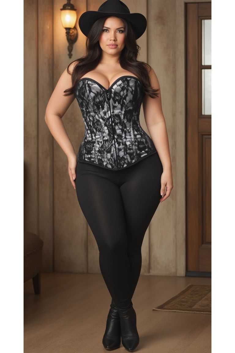 Lavish White Lace Front Zipper Corset - Daisy Corsets