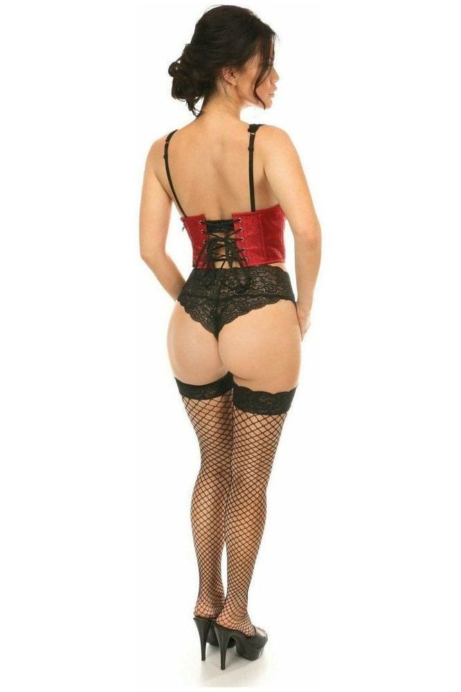 Lavish Wine Brocade Open Cup Waist Cincher - Daisy Corsets