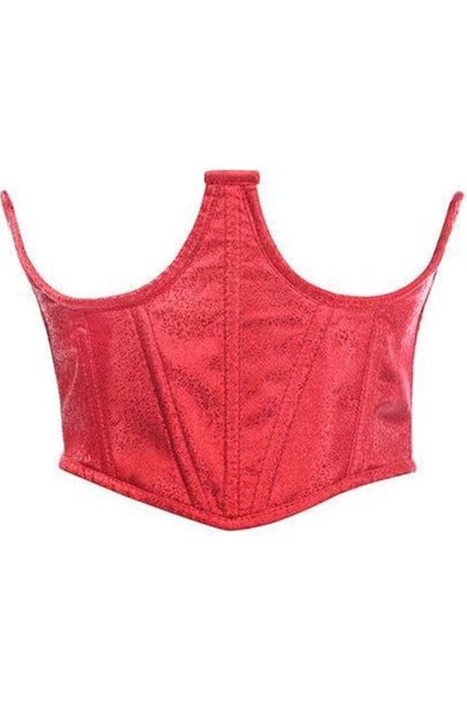 Lavish Wine Brocade Open Cup Waist Cincher - Daisy Corsets