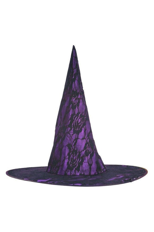 Purple Lace Witch Hat - Daisy Corsets