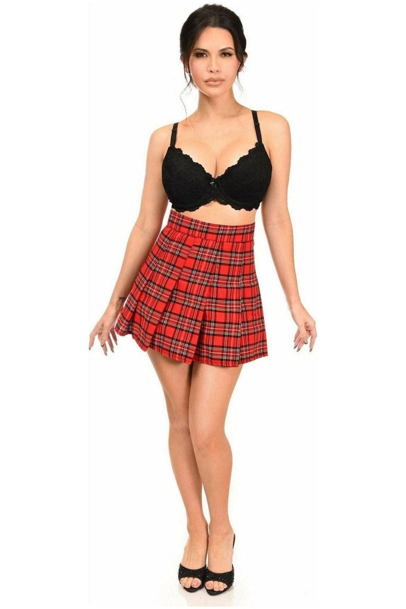 Red Plaid Skirt - Daisy Corsets
