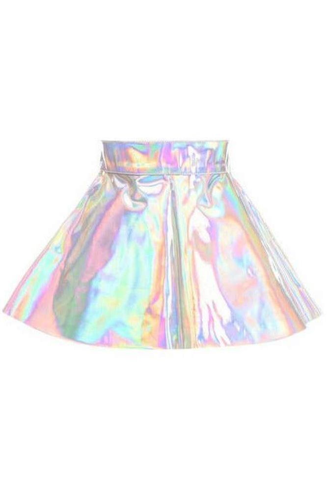 Silver Holo Skater Skirt - Daisy Corsets