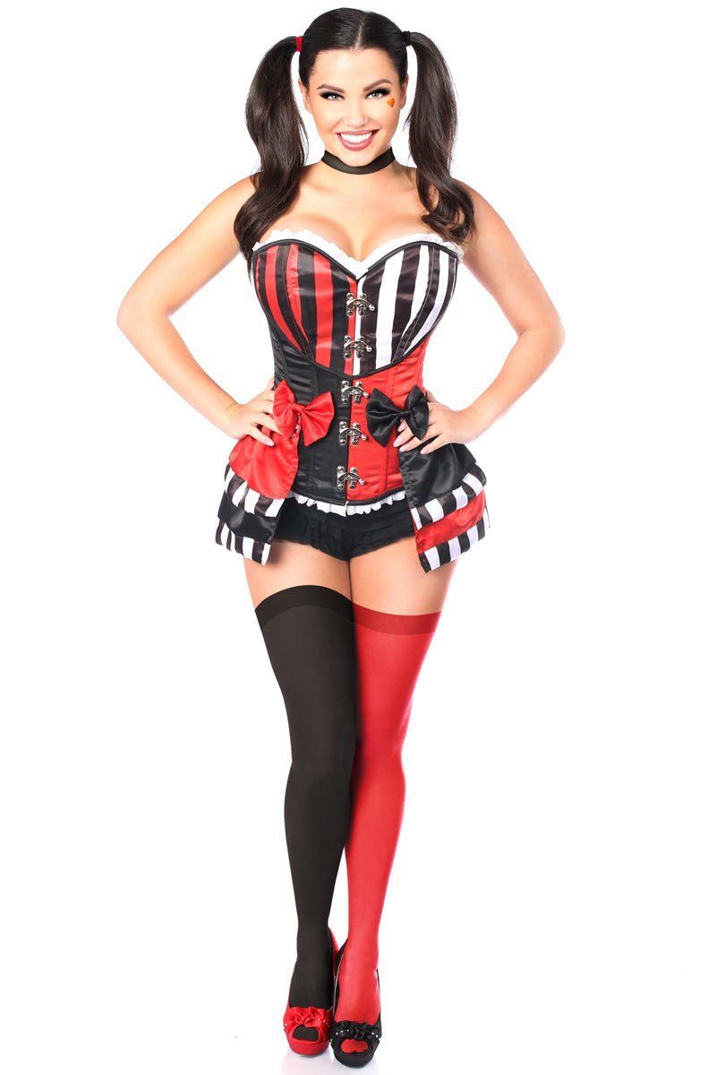 Top Drawer 3 PC Jokester Villian Corset Costume - Daisy Corsets