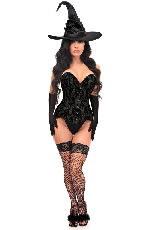 Top Drawer 3 PC Premium Black Witch Corset Costume - Daisy Corsets