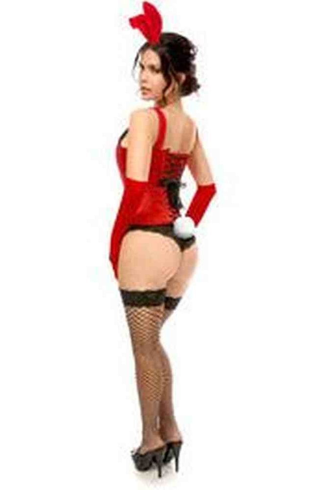 Top Drawer 4 PC Classic Red Bunny Corset Costume - Daisy Corsets