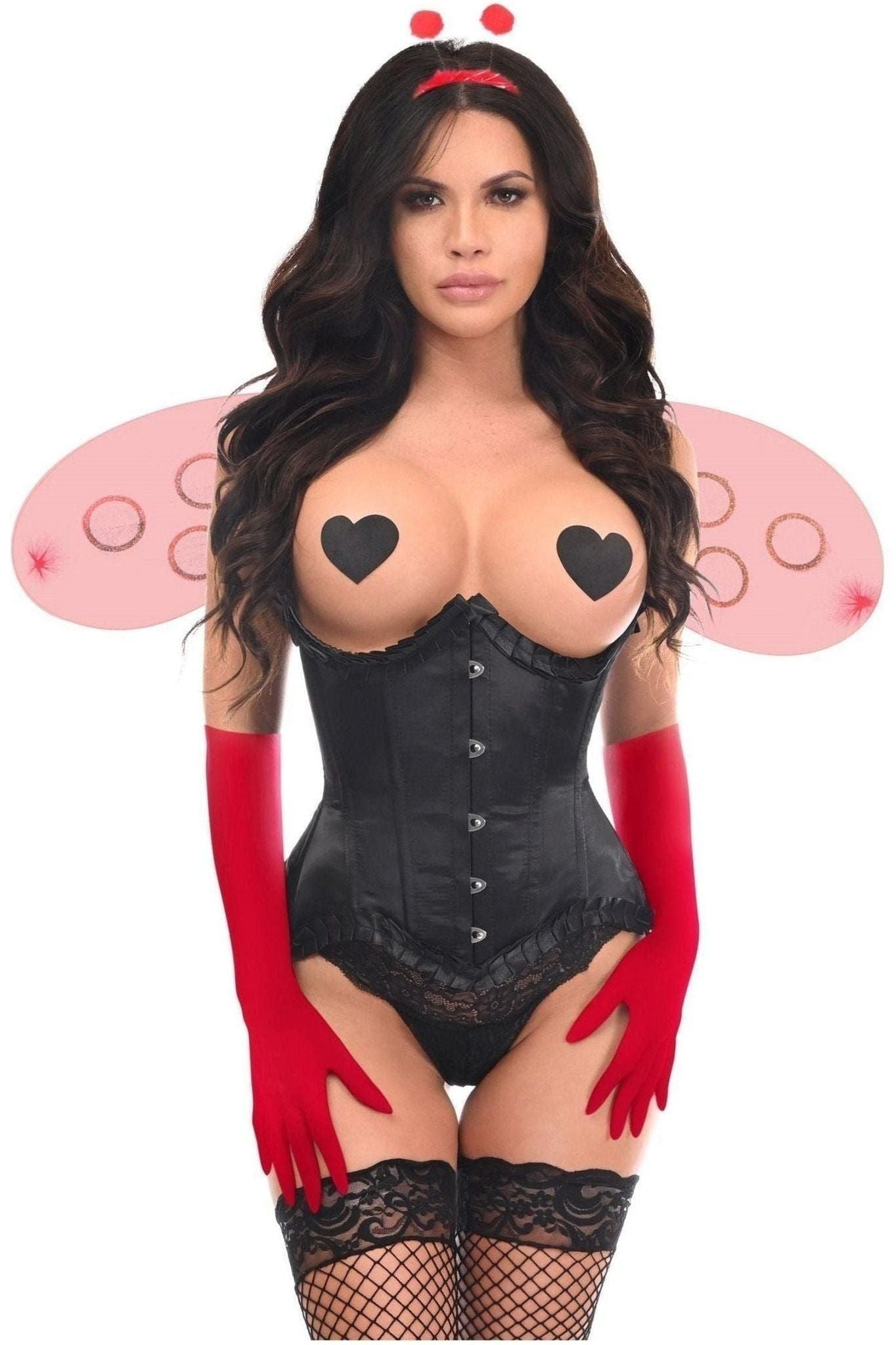 Top Drawer 4 PC Pin - Up Ladybug Corset Costume - Daisy Corsets
