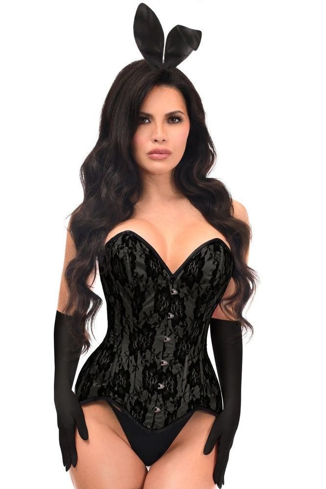 Top Drawer 4 PC Premium Black Bunny Corset Costume - Daisy Corsets