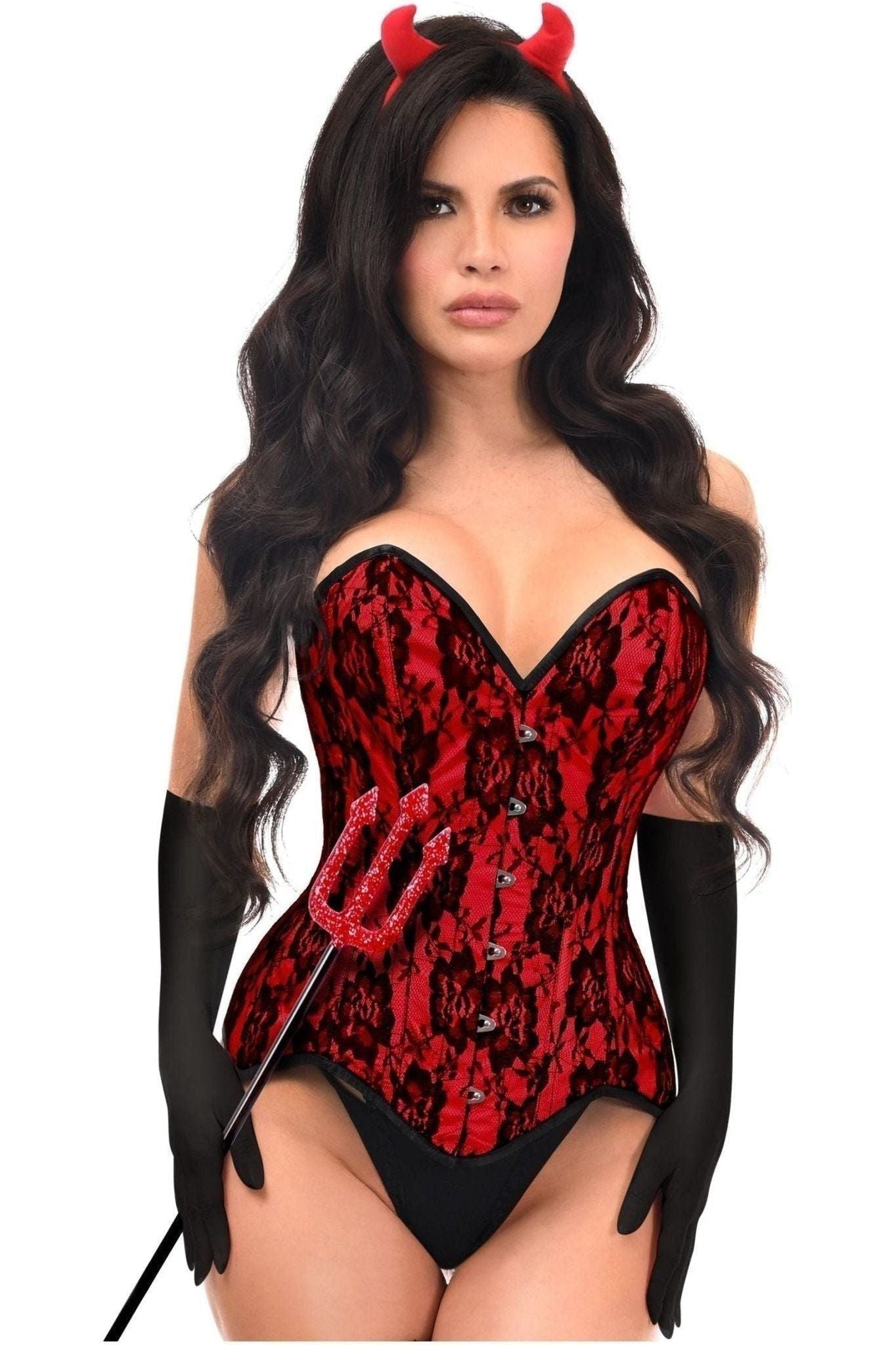 Top Drawer 4 PC Premium Devil Corset Costume - Daisy Corsets