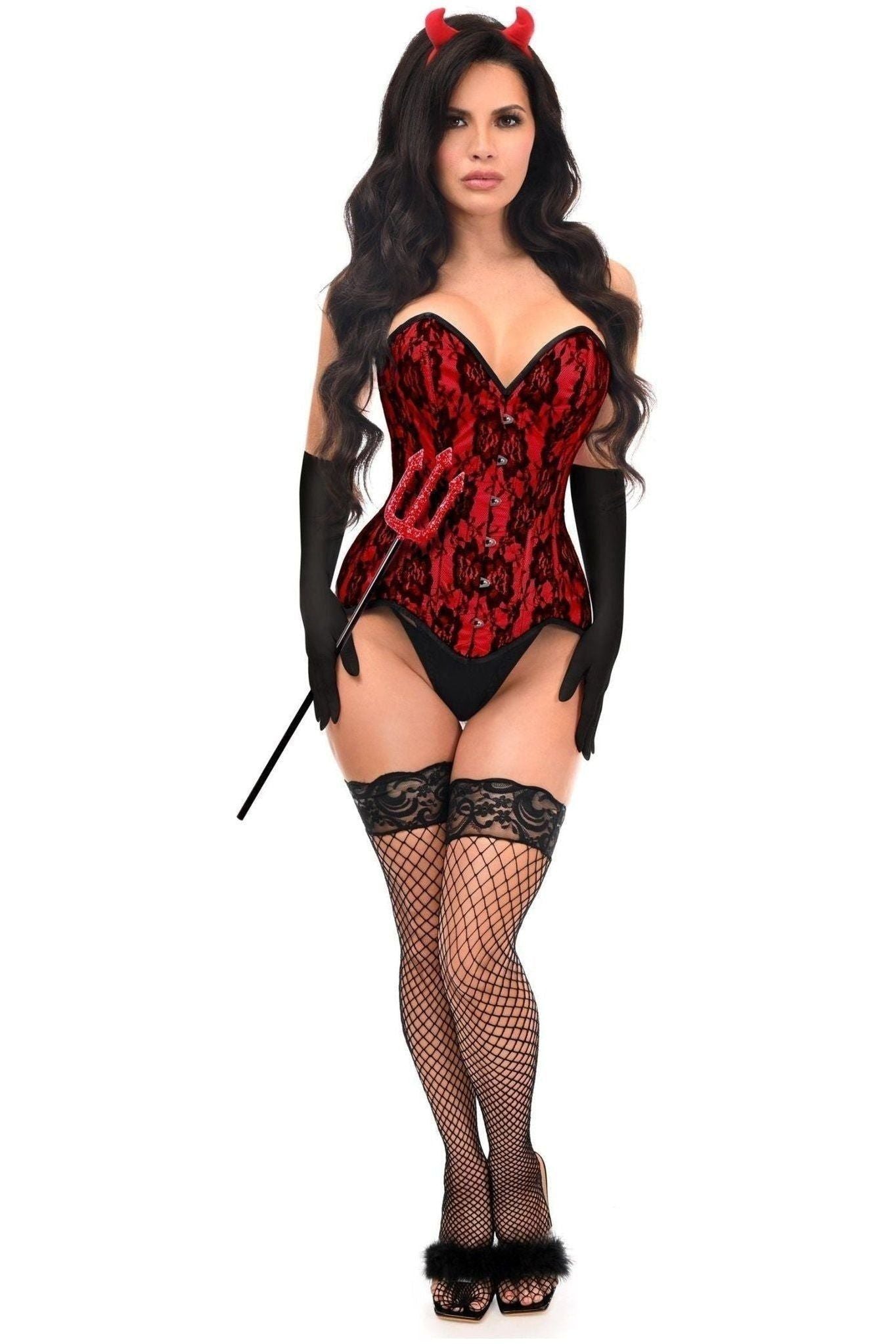 Top Drawer 4 PC Premium Devil Corset Costume - Daisy Corsets