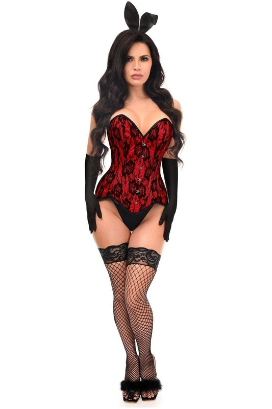 Top Drawer 4 PC Premium Red Bunny Corset Costume - Daisy Corsets