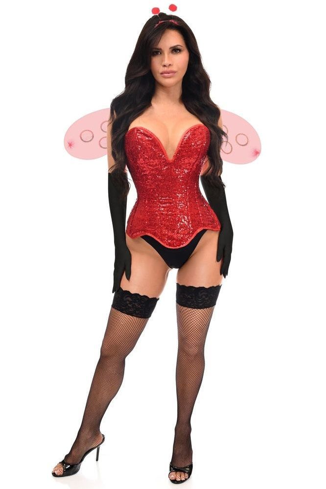 Top Drawer 4 PC Sequin Ladybug Corset Costume - Daisy Corsets