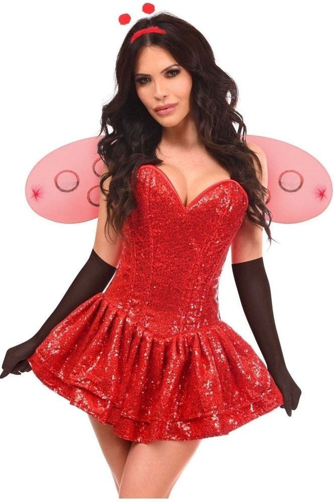 Top Drawer 4 PC Sequin Ladybug Corset Dress Costume - Daisy Corsets