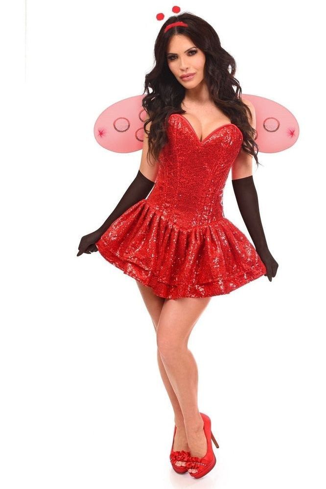 Top Drawer 4 PC Sequin Ladybug Corset Dress Costume - Daisy Corsets