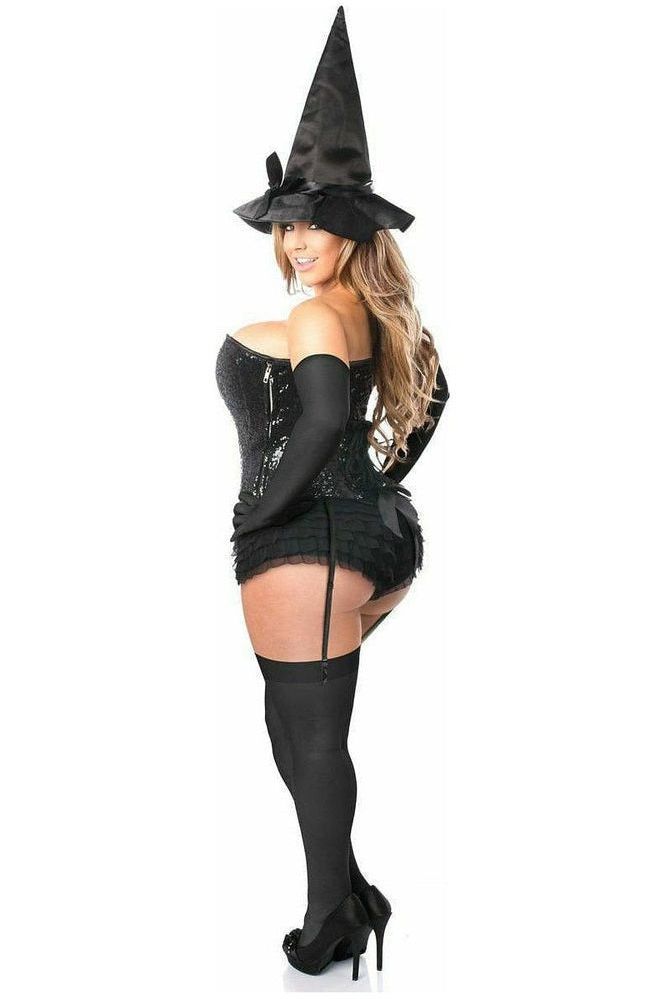 Top Drawer 4 PC Sequin Witch Corset Costume - Daisy Corsets