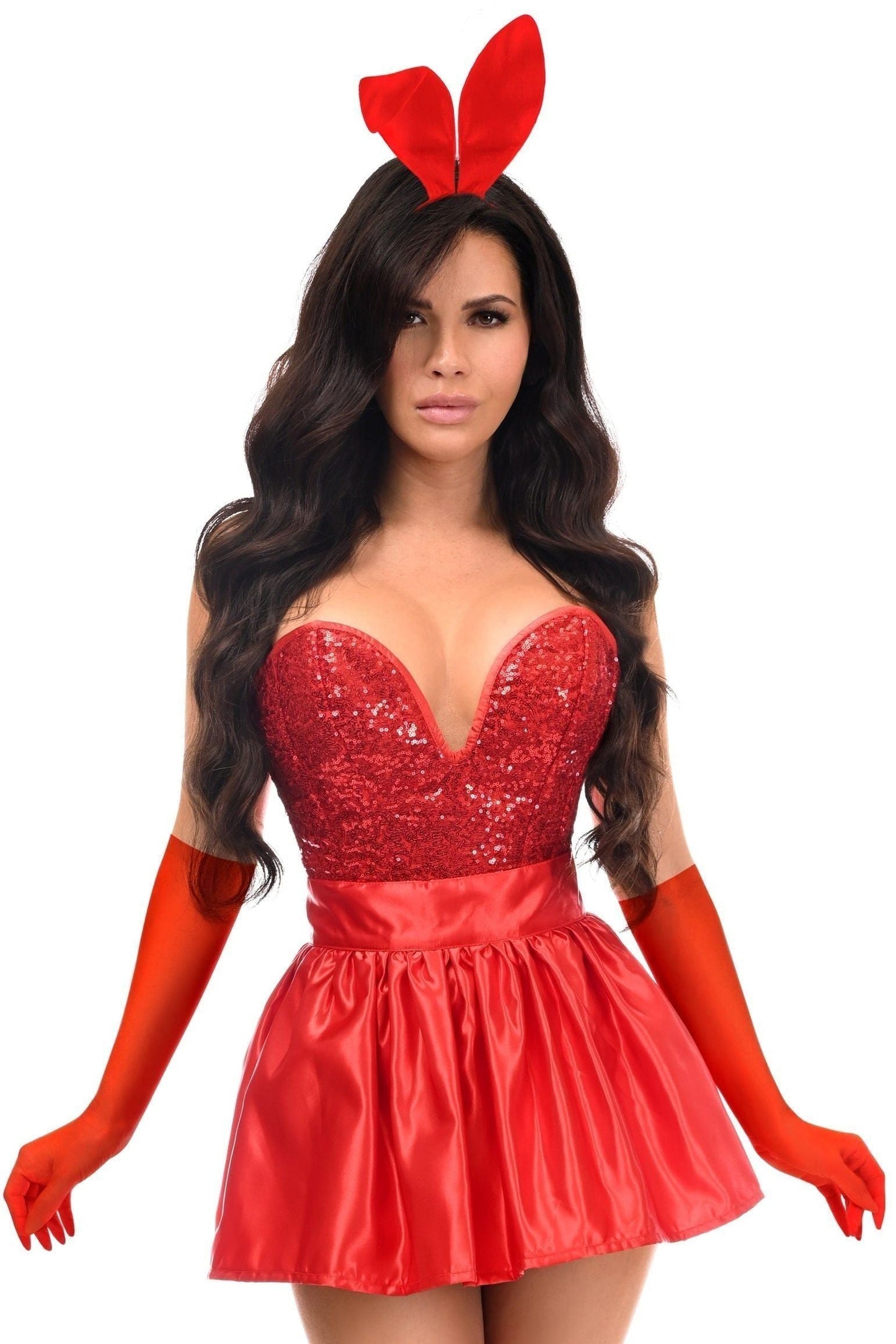 Top Drawer 5 PC Premium Red Bunny Corset Costume - Daisy Corsets