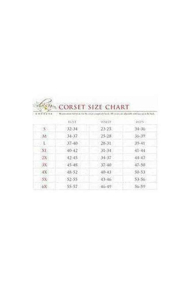 Top Drawer Brown Brocade & Faux Leather Steel Boned Corset - Daisy Corsets