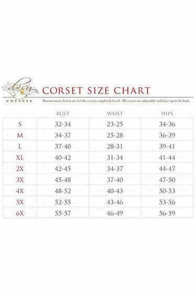 Top Drawer Elegant Ivory Embroidered Steel Boned Corset - Daisy Corsets