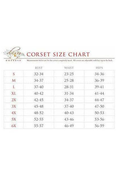 Top Drawer Faux Leather & Plum Brocade Steel Boned Under Bust Corset - Daisy Corsets
