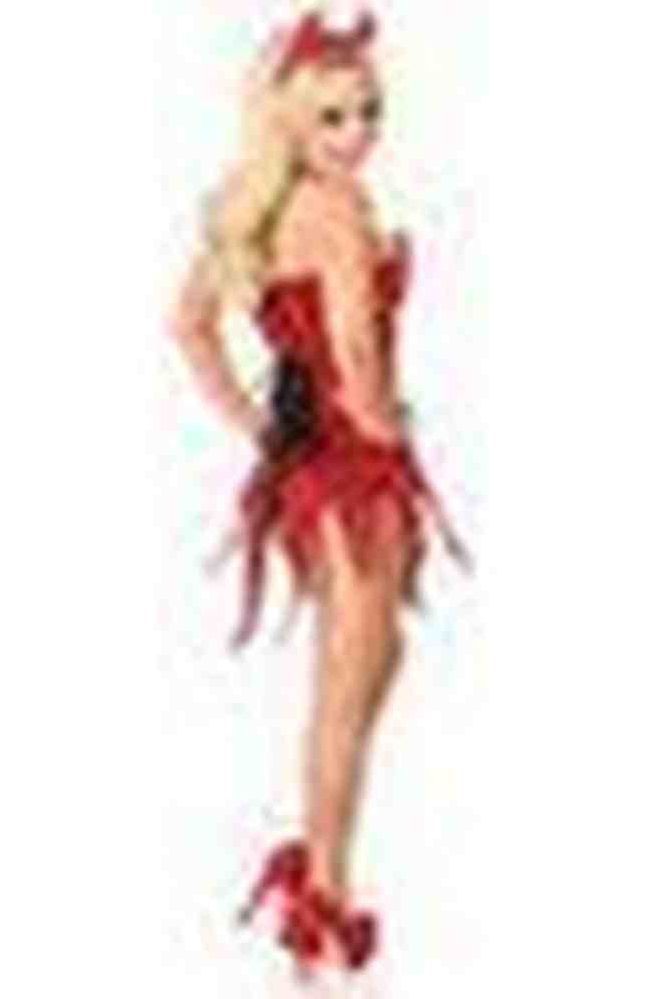 Top Drawer Red Sequin Devil Corset Dress Costume - Daisy Corsets