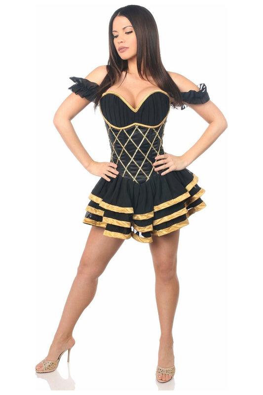 Top Drawer Steel Boned Egyptian Corseted Dress - Daisy Corsets